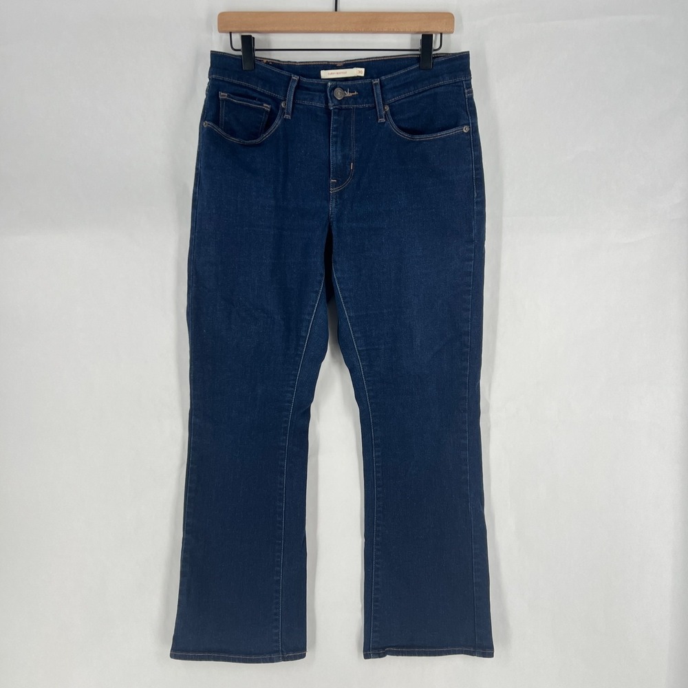 Levi's Curvy Bootcut Jeans Womens 30 Blue Denim Cotton Mid Rise Everyday Comfort